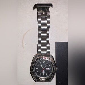 Pulsar Silver Watch with Black Face